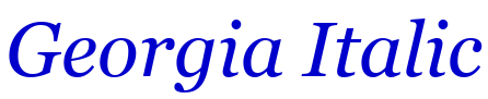 Georgia Italic font